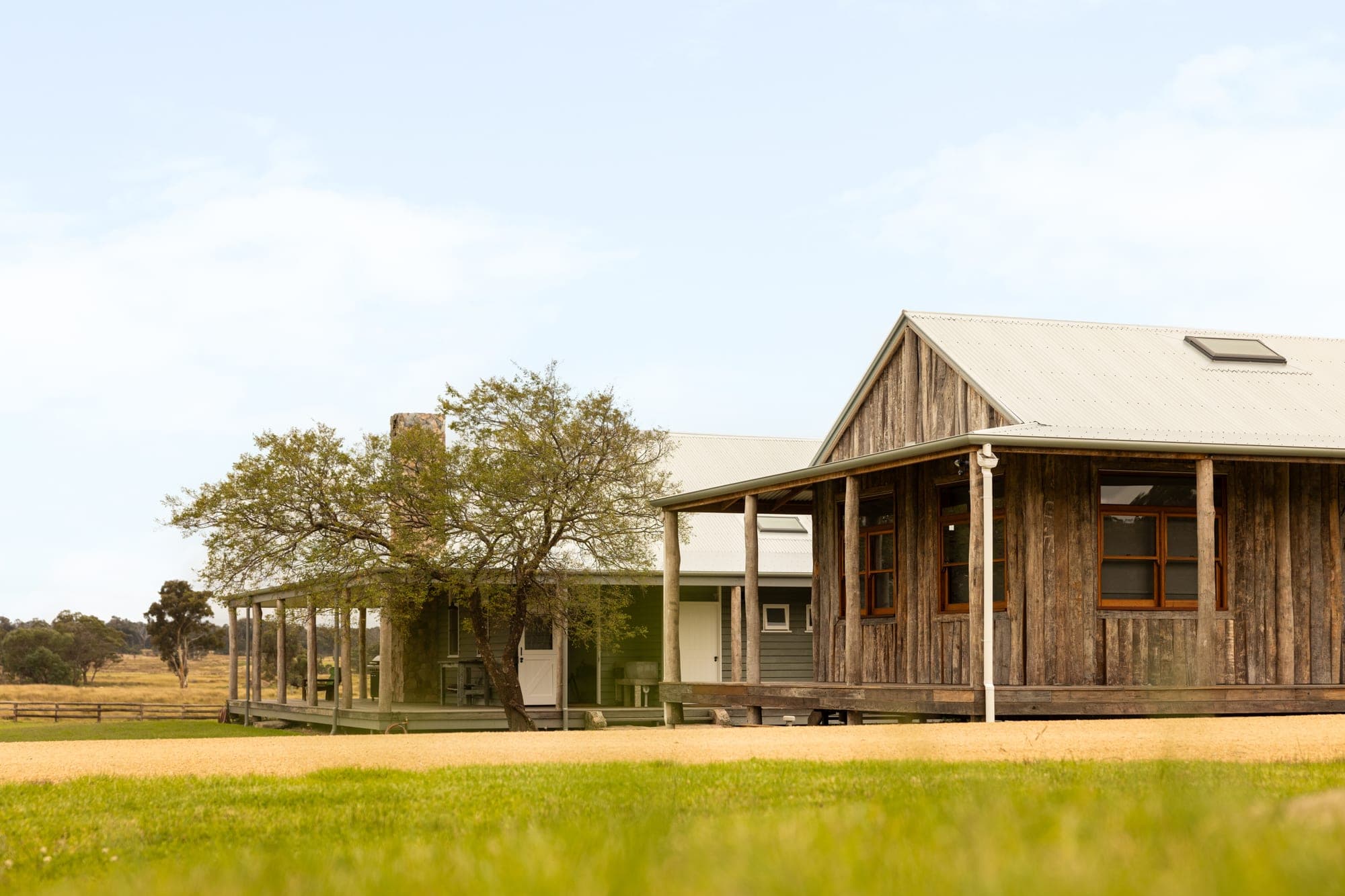 Exterior view of Mountain Station showing weatherboard cladding and timber details in natural light